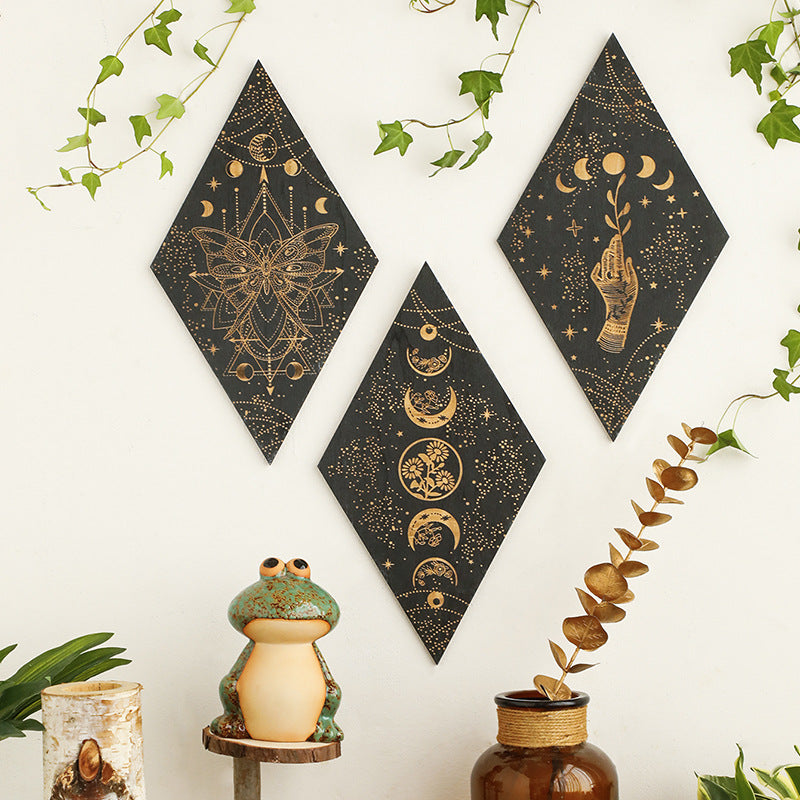 Geometric Triangle Wooden Wall Display Shelf - product image 1