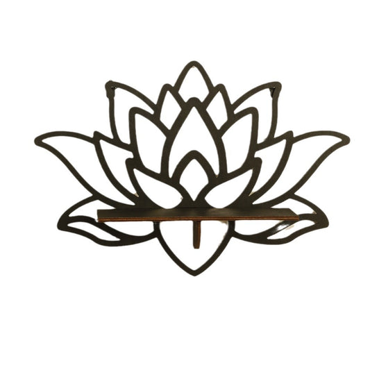 Lotus-Shaped Wooden Wall Display Shelf - 33 x 22.5 cm - product image 5