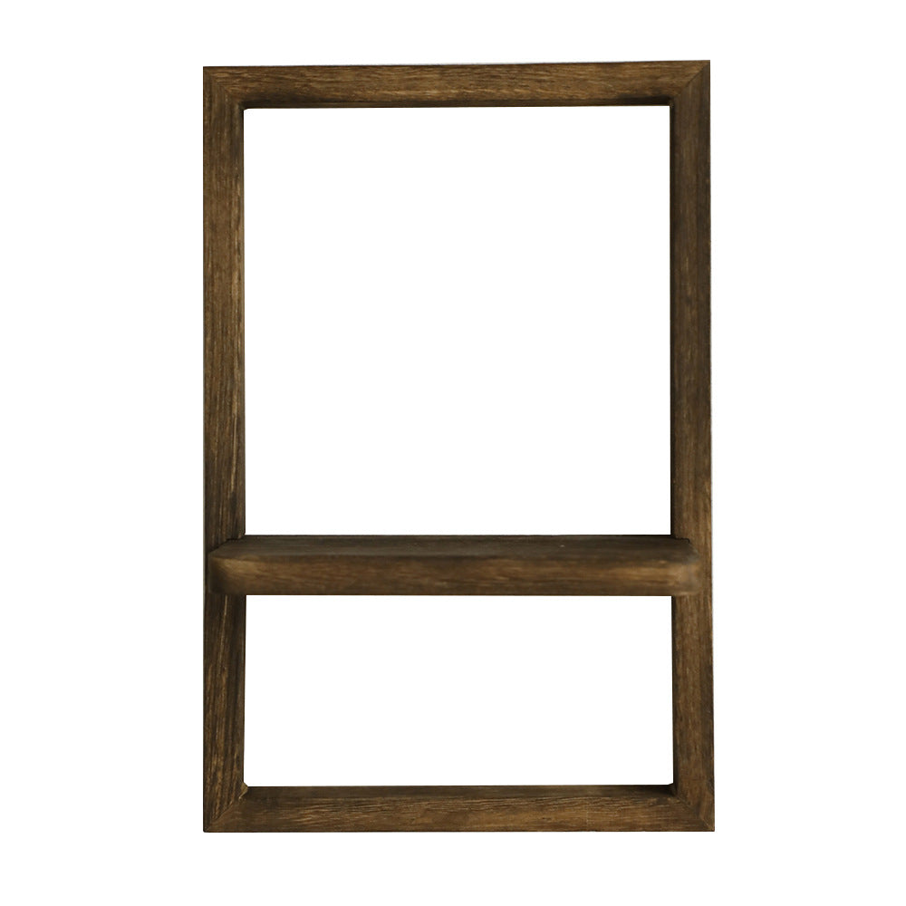 House-Shaped Wooden Wall Shelf for Plants and Decorative Storage